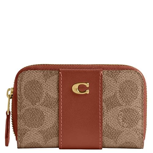Coach, Women's, Essential Small Zip Around Card Case, Tan Caramel, One Size - Image 1