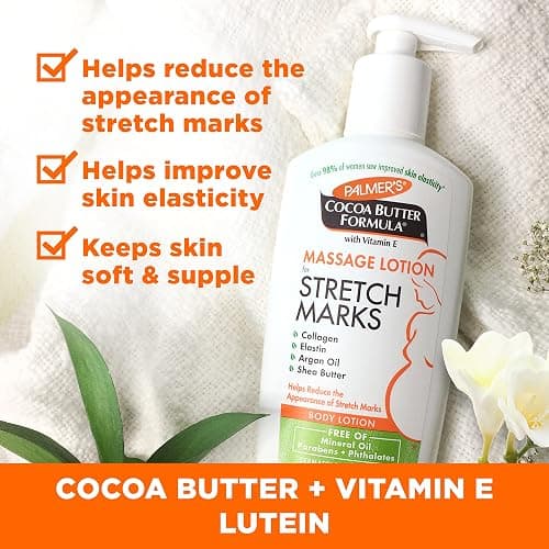 Palmer's Cocoa Butter Formula Pregnancy Skin Care Kit for Stretch Marks and Scars, Dermatologist Approved, Gift for Mom to Be, 4 Piece Full Size Set thumbnail 9