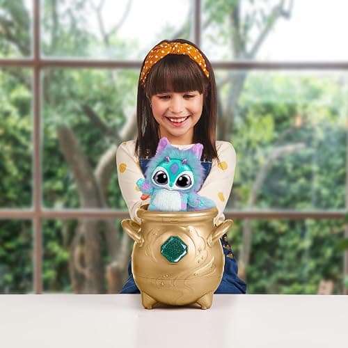 Magic Mixies - Magical Real Misting Gold Cauldron with 8 Inch Non-Electronic Plush Toy. Follow The Spell Book Add The Magic Ingredients. Who Will You Magically Create? thumbnail 6
