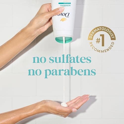 Dove Body Wash with Pump Sensitive Skin For 24hr Lotion-Soft Skin Moisturizing Skin Cleanser Gentle Hypoallergenic Formula with No Sulfates No Parabens 30.6 oz thumbnail 9