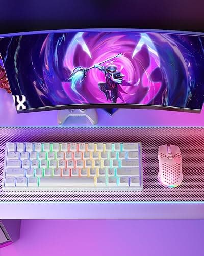 SOLAKAKA SM600 Pink Wireless Gaming Mouse with Honeycomb Shell, Side Buttons,Tri-Modes(BT5.1+BT5.1+2.4GHz) Lightweight RGB Wireless Mouse for PC/Tablet/Desktop/Office/Games thumbnail 6