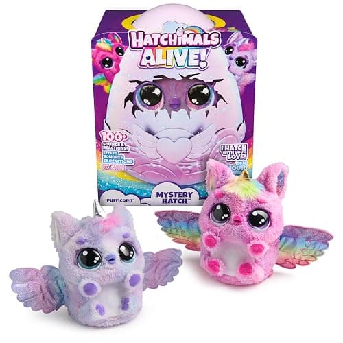 Hatchimals Alive, Mystery Hatch Pufficorn, Surprise Interactive Toy & Egg with Mist, Lights & Sounds (Styles May Vary), Kids Toys for Girls & Boys - Image 1