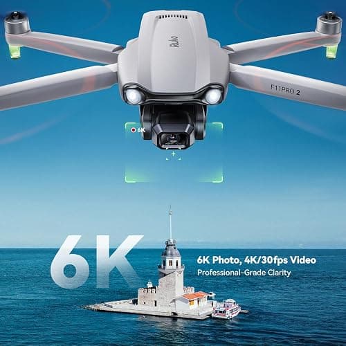 Ruko F11PRO 2 Drone with 6K Camera for Adults, 3-Axis Gimbal, 4K/30fps Video, 70-Min Flight Time with 2 Batteries, 10000ft FPV Transmission Professional Drone, Auto Return, Beginner Mode thumbnail 4
