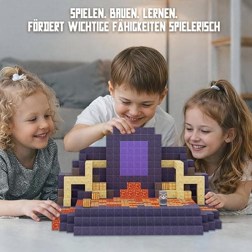 Silvadom Unterwelt Set mit 165 Teilen I Magnete zum Bauen für fantasievolle Kinderwelten I magnetische Bausteine Kinder I Magnetic Tiles & magnetsteine Kinder I Spielzeug ab 3 Jahre entdecken thumbnail 6