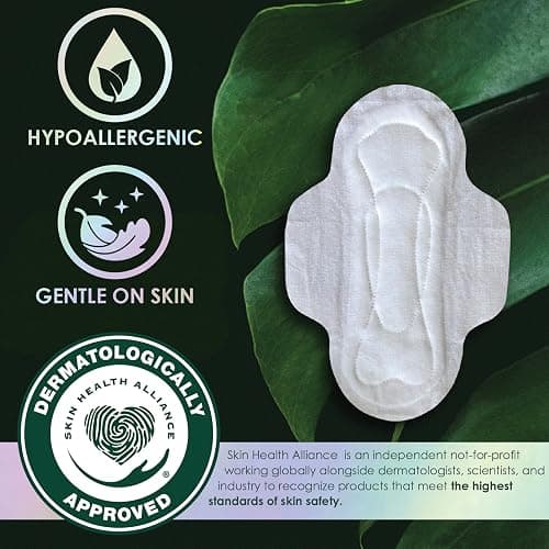L. Ultra Thin Pads for Women, Regular Absorbency, Organic Cotton Top Layer, Unscented Pads with Wings, 56 Count thumbnail 7