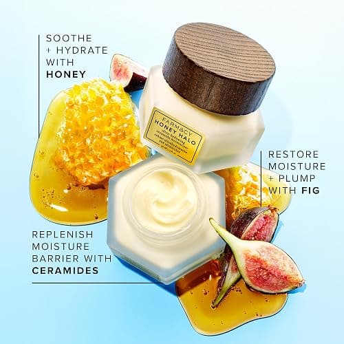 Farmacy Ceramide Face Moisturizer - Honey Halo Hydrating Facial Moisturizer for Dry Skin - Plumps, Soothes + Restores Skin with Potent Ceramides + Buckwheat Honey for a Dewy, Healthy Glow (50ml) thumbnail 6