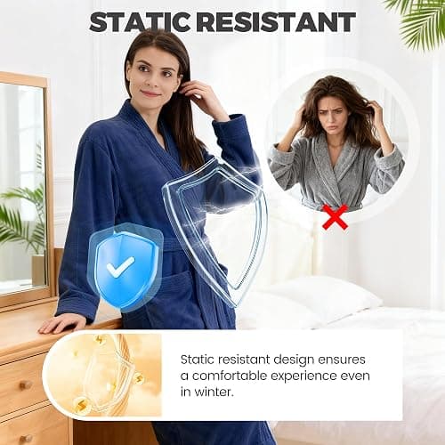 PJGGZ Towel Robe for Women – Soft Absorbent Kimono Bathrobe, Quick-Dry Spa Shower & Hotel Use thumbnail 3