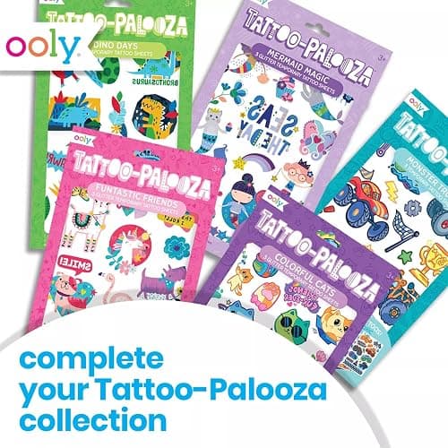 Ooly 50 Glitter Temporary Tattoos For Kids, Safe & Non-Toxic Temporary Tattoo, Party Favors Gifts for Kids, Great Goodie Bag Stuffers & Fun Birthday Decorations - Fun Friends thumbnail 6