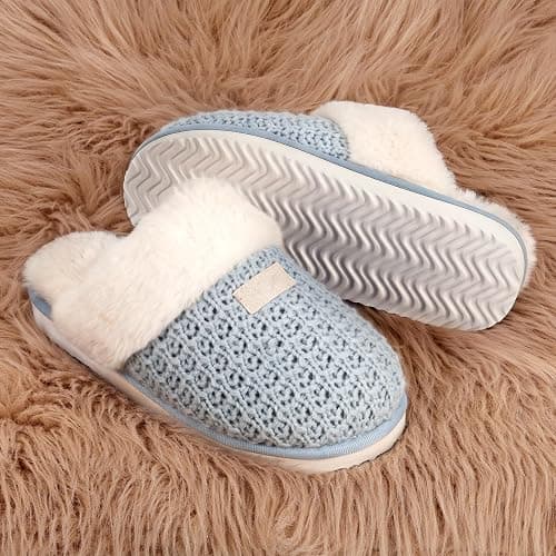 OOW Cozy House Slippers for Women with Memory Foam Soft Warm Fuzzy Slippers Women Home Womens Slipper Shoes for Indoor thumbnail 3