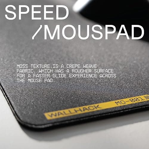 Wallhack Black MO-001: Ultimate Fast Speed & Precision Gaming Mouse Pad | Enhanced Surface for Professional Gamers Speedpad Mouse Mat thumbnail 2
