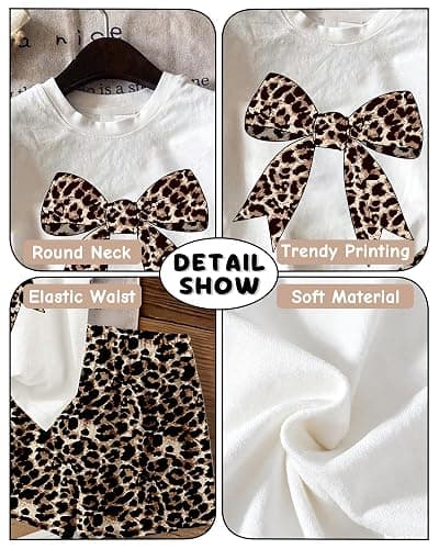 Doresbebe Kid Girls Clothes Summer Girls Outfits Pattern T-shirt Tops+Leggings Shorts Set 2 Piece Spring Clothes Set thumbnail 5