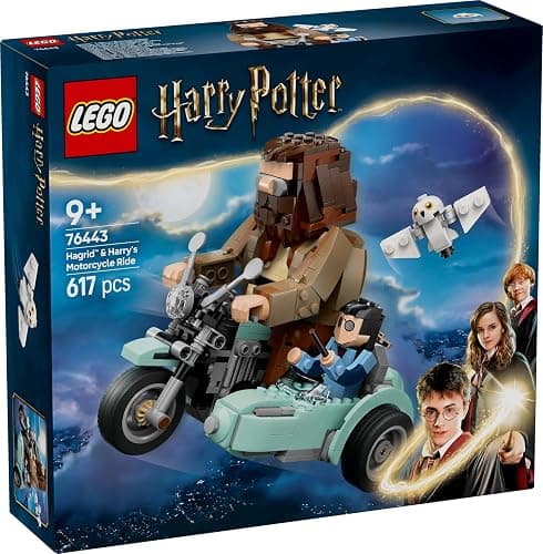 LEGO Harry Potter Hagrid & Harry’s Motorcycle Ride - Play and Display Motorbike Toy with a Sidecar & Hedwig Owl Figure - Wizarding World Gift for 9+ Year Old Girls & Boys - 76443 thumbnail 8