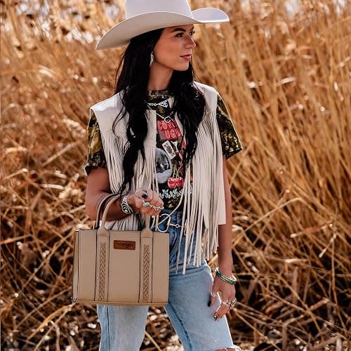 Wrangler Medium Tote Bag for Women Designer Satchel Handbags Top-handle Purses with Strap thumbnail 2