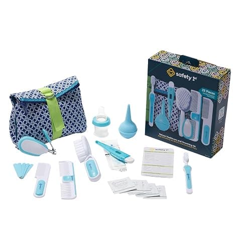 Safety 1st Deluxe Baby Healthcare and Grooming Kit, Arctic Blue, Newborn Baby Essentials, One Size, 25 Pieces - Image 1