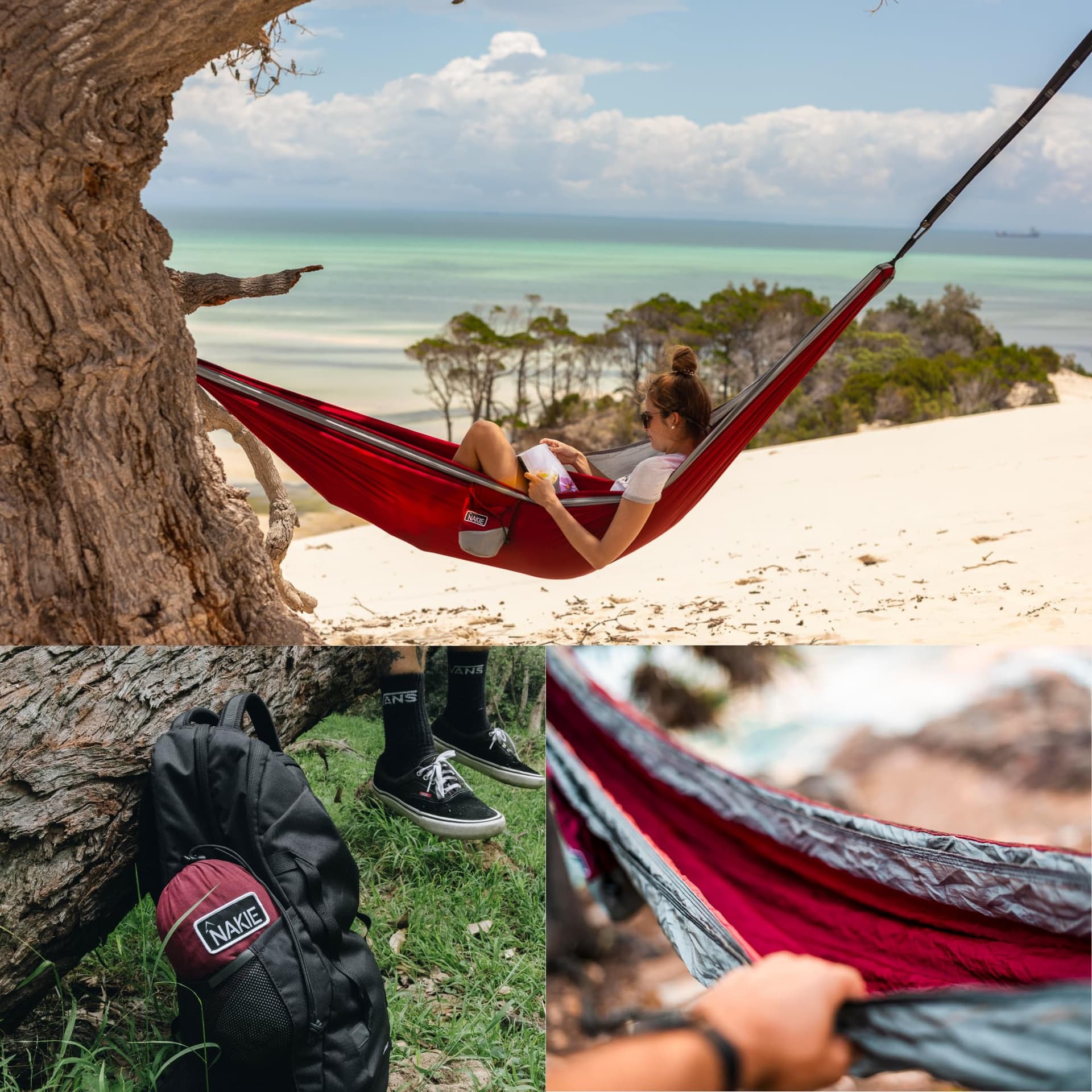 Nakie Double Hammock (Merlot Red) thumbnail 9