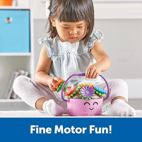 Learning Resources Poppy the Count & Stack Flower Pot - 15 Pieces, Fine Motor Skills Toys for Toddlers, Preschool Toys, Ages 18+ Months thumbnail 2