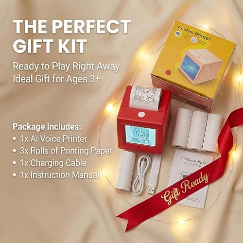 KYWYOYOU AI Sticker Printer for Kids, Voice-Activated Mini Thermal Printer with Smart AI Image Generator for Learning & DIY, Portable Sticker Maker Machine Compatible with iOS & Android. thumbnail 6