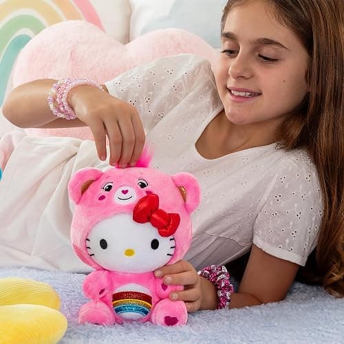 hello kitty x care bear plush thumbnail 5