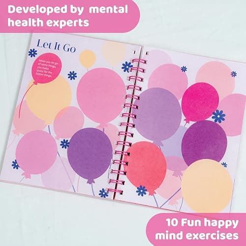 jackinthebox DIY Journal for Girls Ages 8-12, 242 pcs, Journaling kit, Tween Scrapbook, Includes 10 Mental Health Exercises, Girls Diary 8 9 10 11 12 Years - Pink thumbnail 3