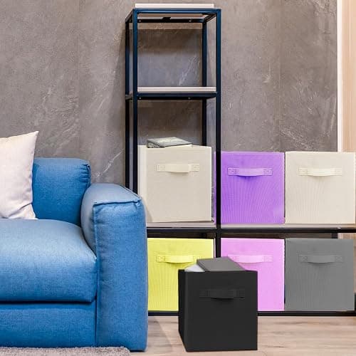 Zuihug 2 Pcs Storage Cubes, 10.5 Inch Collapsible Storage Bins, Fabric Foldable Bins for Organization, Durable Storage Bins for Closet, Shelves, Offices (Pink) thumbnail 8