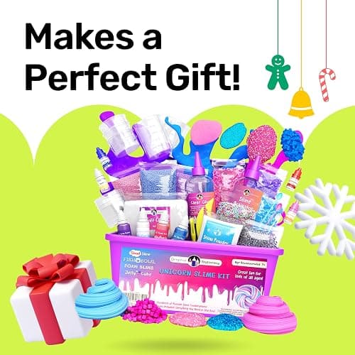 Original Stationery Unicorn Slime Kit for Kids, DIY Slime Making Set with Bubble Gum Scented Unicorn Slimes, Magical Glitter,Christmas Gift for Boys and Girls Ages 8–12, Fun Holiday & Birthday Present thumbnail 8
