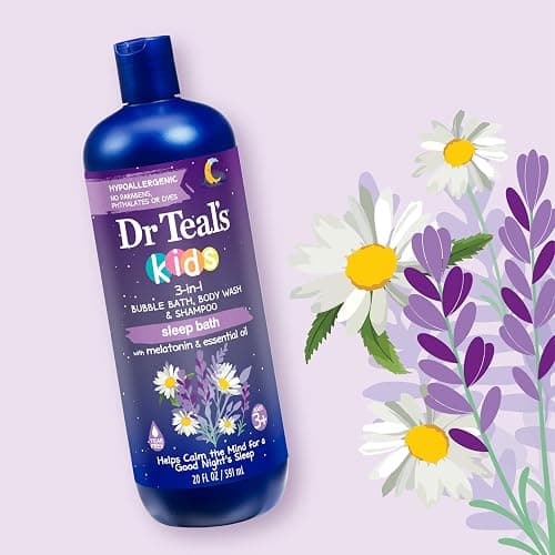 Dr Teal's Kids 3-in-1 Sleep Bubble Bath, Body Wash & Shampoo with Melatonin & Essential Oil, Lavender Scent, 20 fl oz (Pack of 3) thumbnail 2