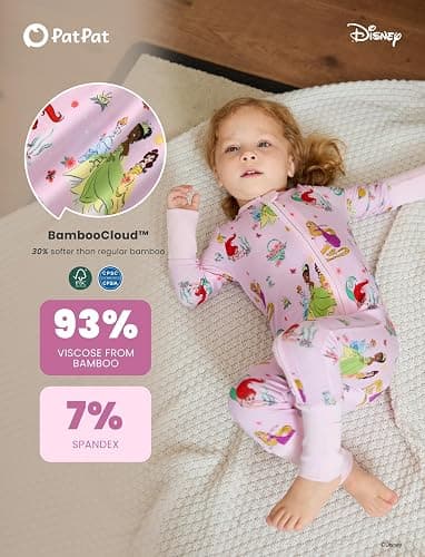 Disney Baby Viscose Made from Bamboo 2-Way Zipper Footie Outfit NB to Inf thumbnail 5