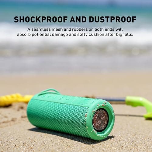 MIATONE Boombox Portable Bluetooth Speaker Gifts for Her Him Women Men - Green thumbnail 3