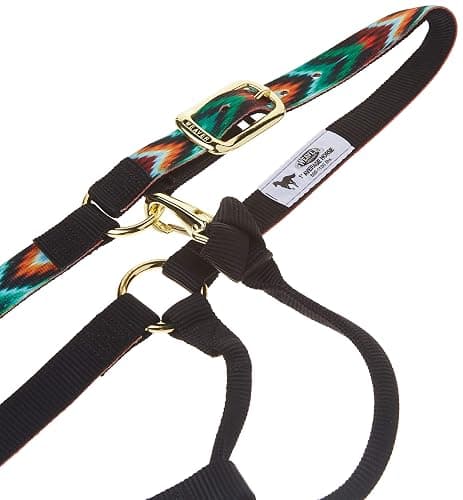 Weaver Equine Nylon Horse Halter, Patterned Webbing, Adjustable Chin & Throat Snap Halters for Horses, Equine Tack,Average Size, Chevron thumbnail 3