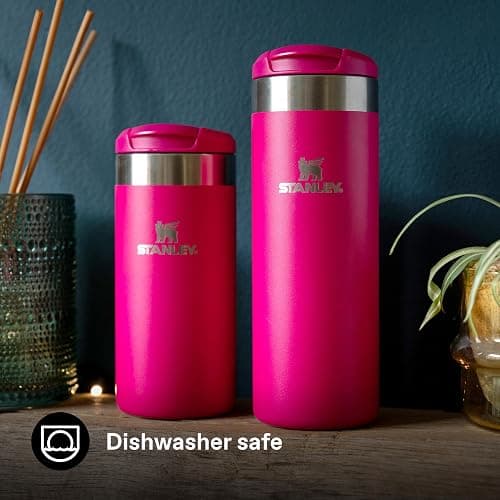 STANLEY 1913 Aerolight Transit Travel Mug 0.35L – Keeps 4 Hours Hot – 6 Hours Cold – Dishwasher Safe – Leakproof – Car Cup Holder Compatible – Insulated Coffee Cup – Pink Vibes thumbnail 6