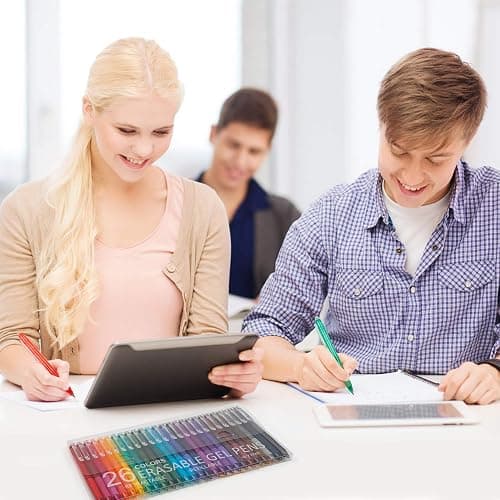 Vanstek 26 Colors Erasable Gel Pens, Retractable Erasable Pens Clicker, Fine Point(0.7), Make Mistakes Disappear, Premium Comfort Grip for Drawing Writing Planner and School Supplies thumbnail 6