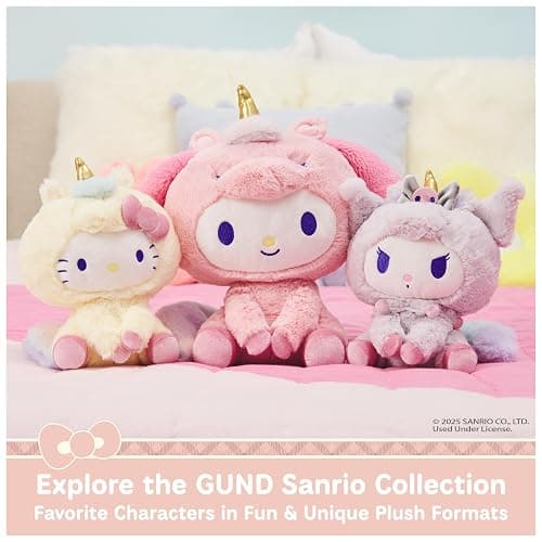 GUND Sanrio Official Hello Kitty and Friends My Melody Café Latte Teddy Bear Plush, Collectible Plush Toy, Stuffed Animal for Ages 1 and Up, Pink, 10” thumbnail 8