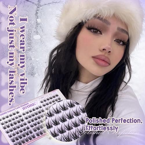 JIMIRE 8-12MM Lash Clusters Natural Look Wispy Cluster Eyelash Extensions C Curly Short Eyelash Clusters 120Pcs Soft DIY Individual Cluster Lashes Natural Lash Extensions at Home thumbnail 2