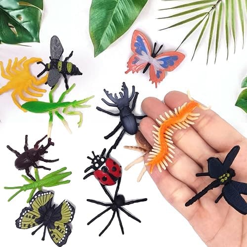 YZXODN 102 Pack Mini Bug Toys, Realistic Insect Toys Figures for Kids,Fake Plastic Bugs for Education Themed Insect Party, Classroom Reward, Gardening Decoration thumbnail 5