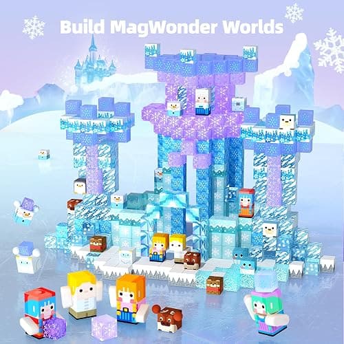 GobiDex 100PCS Magnetic Blocks Magnet Building Toys, Princess Castle Toys for Girls, Upgraded STEM Sensory Birthday Gift for Kids Age 3+ Years Old thumbnail 5