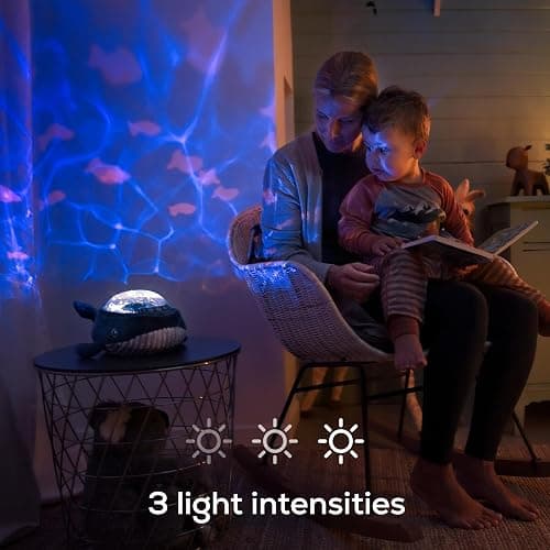 Angelcare Bobbi The Whale Ceiling Night Light Projector for Babies and Kids, Sleep Soother with Adjustable Volume Lullabies, White Noises, 3 Night Light Intensities thumbnail 6