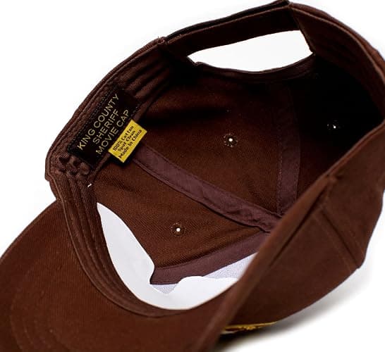 Walking Dead Hat Sheriff's Dept Appliqué Unisex-Adult One-Size Cap Brown thumbnail 2