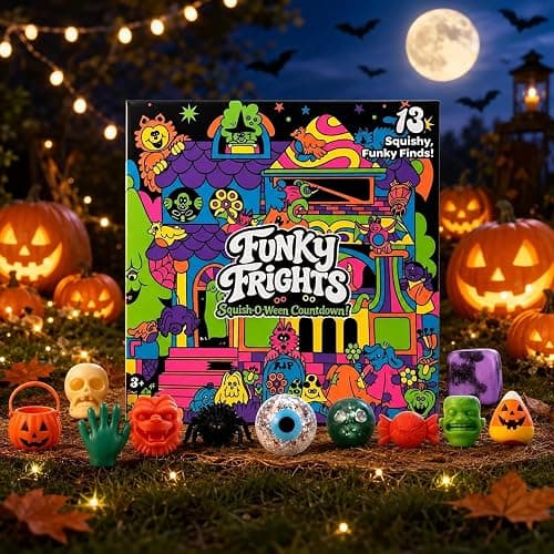 Funky Frights Halloween Advent Calendar 13 Days | Spooky Squishy Slow Rise Stress Relief Toys Countdown Gift Box for Kids Teens Halloween Party Favors thumbnail 2