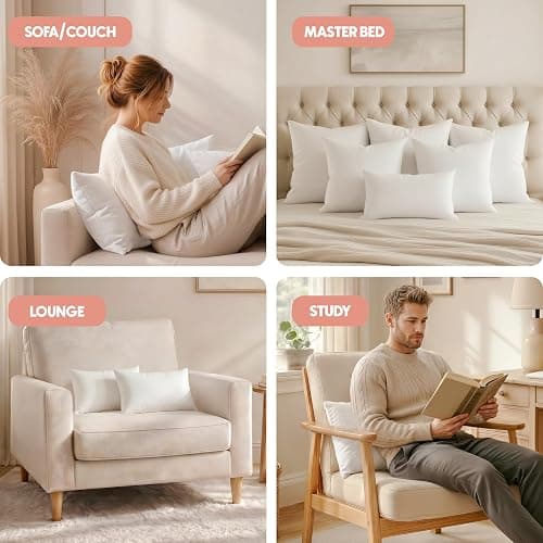 Utopia Bedding 20x26 Pillow Inserts, Set of 2, White – Indoor Decorative Throw Pillows for Bed, Sofa & Couch – Soft, Supportive & Fluffy Cushion Inserts thumbnail 7