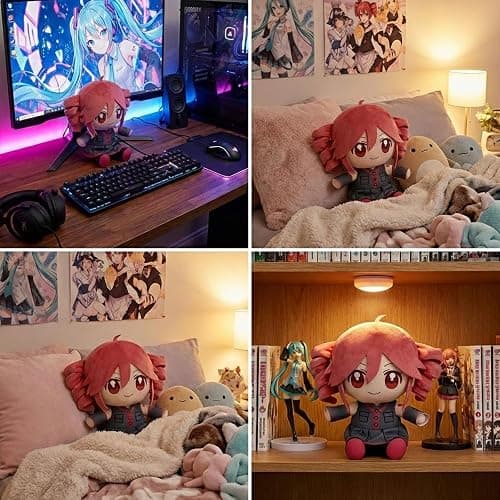 Collectible Pink Drill Twin Tail Girl Plush 22cm, Cute Anime Plush Character with 3D Twin-Drill Hair, Red and Black Outfit Figure Stuffed, Soft Anime Plushie Pillow Gift for Fans & Collectors thumbnail 8