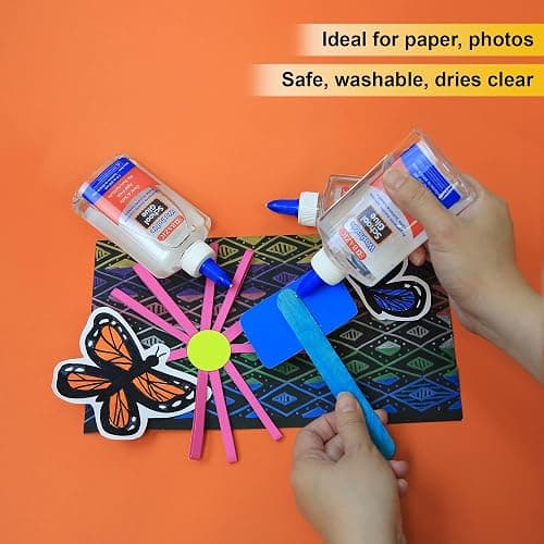 BAZIC Products Washable Clear School Glue 5 Oz. (147 mL), Liquid Clear Glues Adhesive, for Making Slime Art Crafts at School Home Office, 2-Pack thumbnail 4