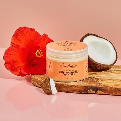 SheaMoisture Smoothie Curl Enhancing Cream Coconut and Hibiscus for Thick, Curly Hair Sulfate Free and Paraben Free 12 oz thumbnail 3
