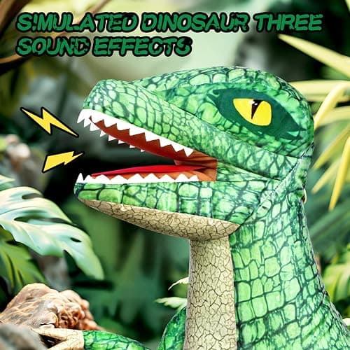 Jovow 2.4GHz Remote Control Inflatable Dinosaur with Sound for Kids | Electric Toy Dinosaur with 360°Rotation,Forward & Backward,Rechargeable Walking Dinosaur Toy for Boys Kids Age 6+ thumbnail 3