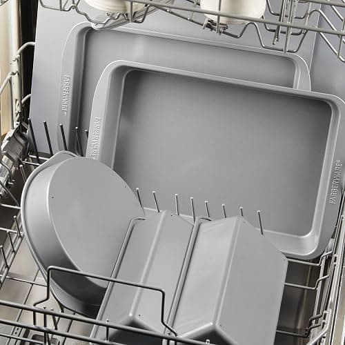 Farberware Insulated Nonstick Bakeware 14-Inch x 16-Inch Jumbo Cookie Sheet, Light Gray - 14" x 16" thumbnail 7