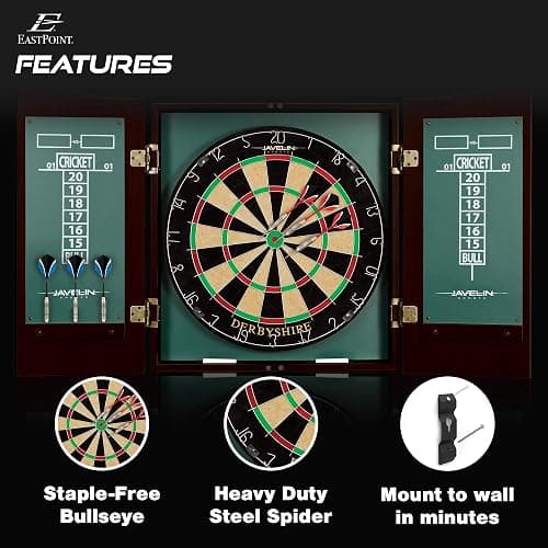 EastPoint Sports Belmont Bristle Dartboard and Cabinet Set thumbnail 3