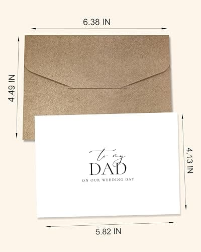WeddingGiftsWedding Wedding Day Card for My Dad, To My Dad On Our Wedding Day Card, Dad Of The Bride/Groom Gifts. （Dad A） - E Dad A thumbnail 3
