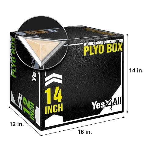 Yes4All 3-in-1 Soft-Padded Plyo Box With Wooden Core, Non-Slip Multi-Use Cushioned Plyometric Jump Box with Vinyl Cover for Jumping, Conditioning, Strength Training thumbnail 3