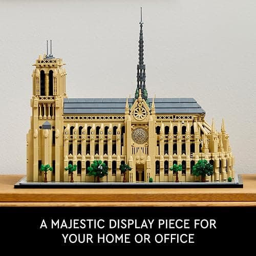 LEGO Architecture Notre-Dame de Paris Replica, Architectural Model Kit, Collectible Building Set for Adults, Build and Display Souvenir, Gift Idea for Lovers of History, Travel and Art, 21061 thumbnail 6