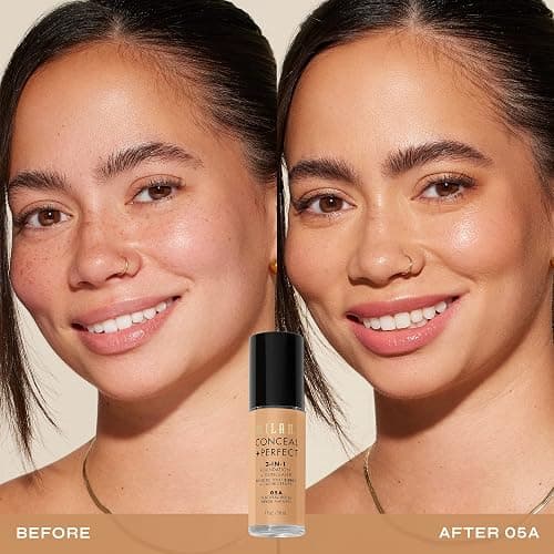 Milani Conceal + Perfect 2-in-1 Foundation + Concealer for a Flawless Complexion, Under Eye Corrector, Cover Redness and Imperfections, Waterproof and Sweatproof - Natural Beige - 05A-Natural Beige - 1 Fl Oz (Pack of 1) thumbnail 3