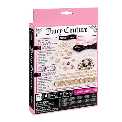 Make It Real Juicy Couture Mini Chains and Charms - Teenagers Friendship Jewellery Making Bracelet Kit - Gifts for Girls thumbnail 2